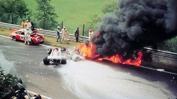 Авария пилота Формулы-1 Ники Лауды в 1976 году