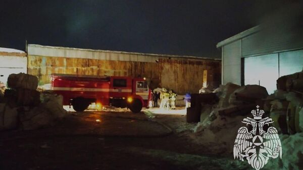  Пожар на складе прессованной бумаги в Кировском районе Казани