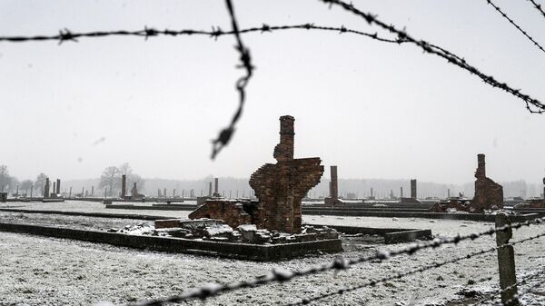 Руины бараков на территории бывшего концентрационного лагеря Аушвиц-Биркенау в Освенциме