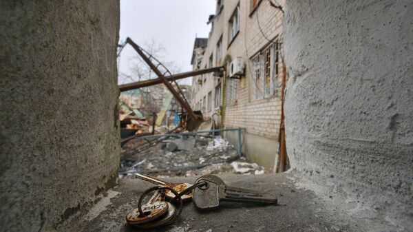 Административное здание в городе Васильевка в Запорожской области, разрушенное в результате обстрела