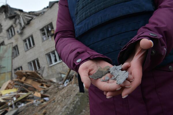 Обломки РСЗО HIMARS, из которого ВСУ разрушили административное здание в городе Васильевка в Запорожской области