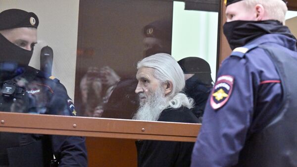 Бывший схиигумен Сергий (Николай Романов) во время оглашения приговора в Бабушкинском суде. 27 января 2023