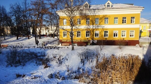 Кафе и визит-центр на берегу реки Трубеж