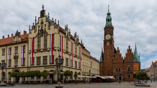 Рыночная площадь во Вроцлаве, Польша 