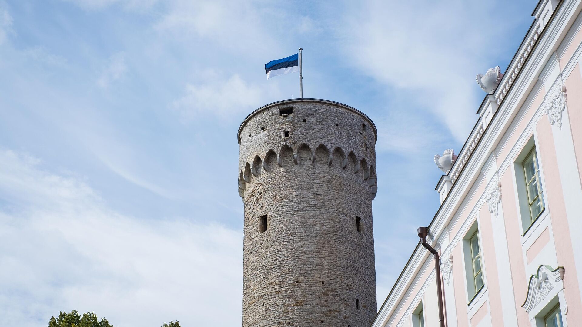 Флаг Эстонии на башне Длинный Герман в Таллине  - РИА Новости, 1920, 14.12.2023