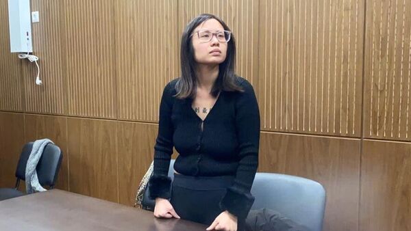 Гражданка США Алисия Дэй во время заседания Тверского суда Москвы
