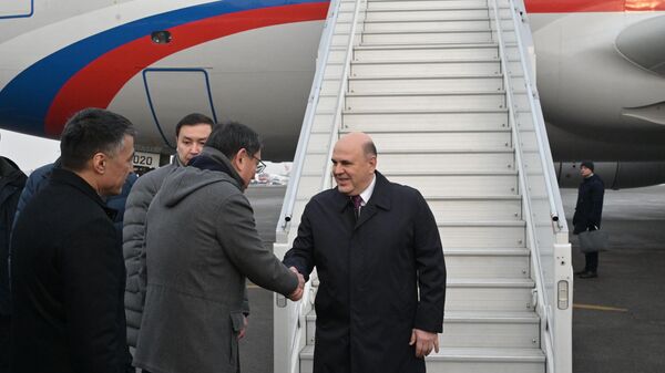 Председатель правительства РФ Михаил Мишустин в аэропорту Алма-Аты