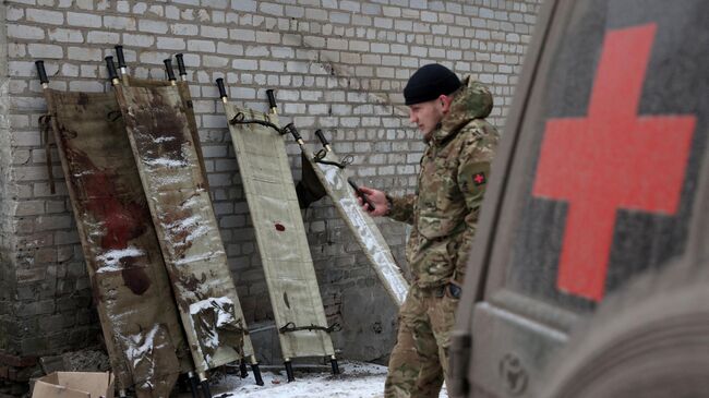 Украинский военный в госпитале