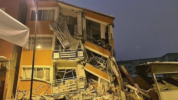 Последствия землетрясения в городе Пазарджык, Турция. 6 февраля 2023