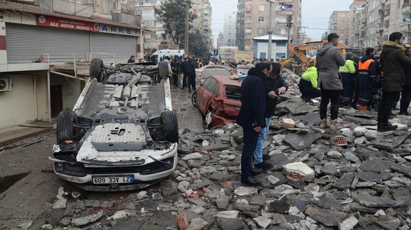 Последствия землетрясения в турецком Диярбакыре