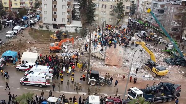 Последствия землетрясения в городе Шанлыурфа, Турция
