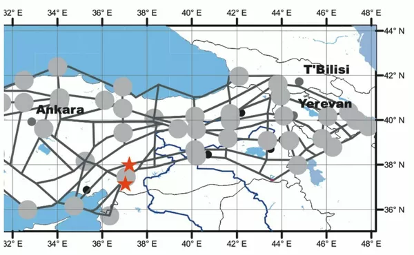 Узлы пересечения морфоструктурных линеаментов