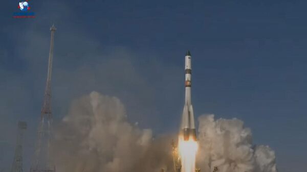 Launch of the Soyuz-2.1a rocket with the Progress truck from the Baikonur Cosmodrome