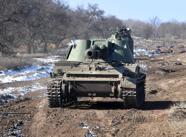 Самоходная артиллерийская установка Акация ВС РФ в южном секторе СВО