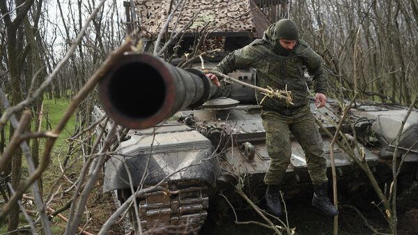 Танкист Вооруженных сил России в зоне проведения специальной военной операции
