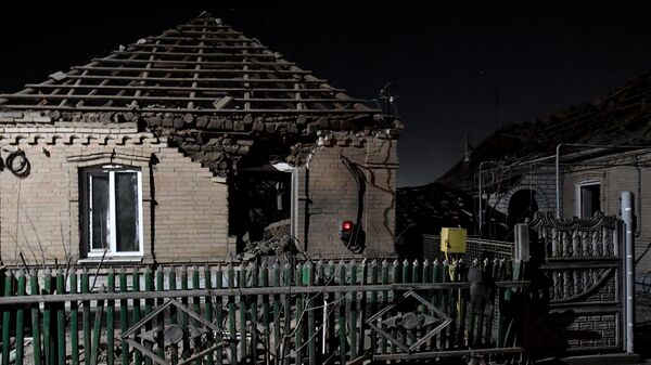 Жилые дома, пострадавшие в результате обстрела Мелитополя со стороны ВСУ