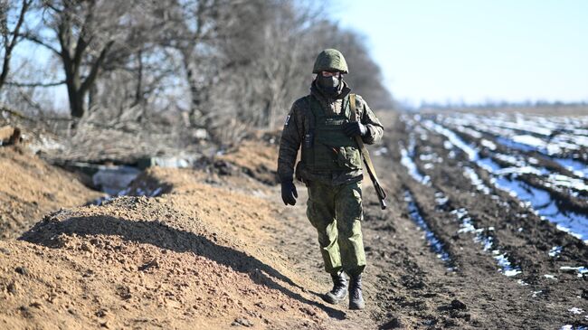 Военнослужащий мотострелковых подразделений ВС РФ в зоне СВО