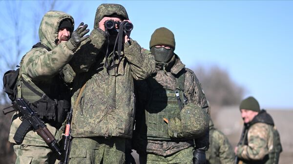Военнослужащие мотострелковых подразделений ВС РФ в зоне СВО. Архивное фото
