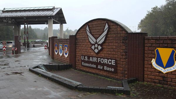 Въезд на территорию американской военной базы Рамштайн в Германии