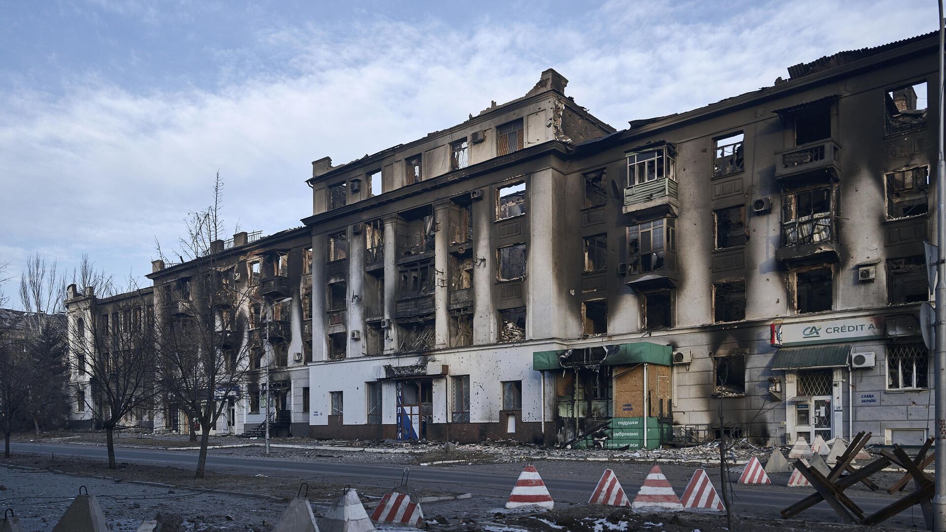 Здание в центре Артемовска (Бахмута) - РИА Новости, 1920, 14.02.2023