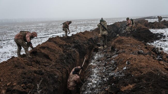 Украинские военные в районе Артемовска (Бахмута)