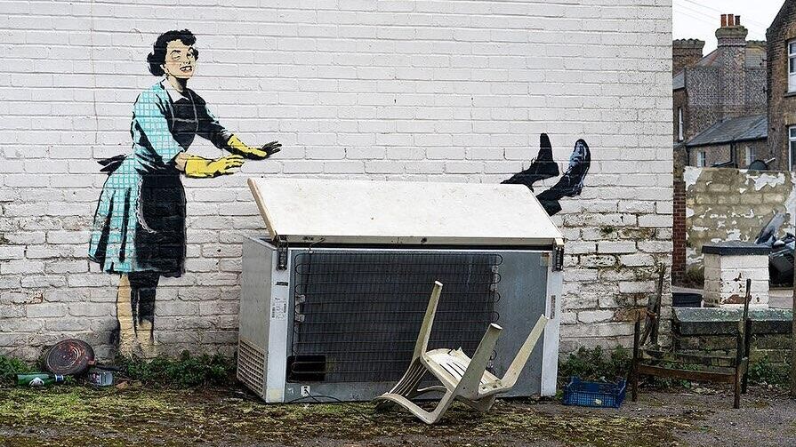 Граффити Banksy - РИА Новости, 1920, 14.02.2023