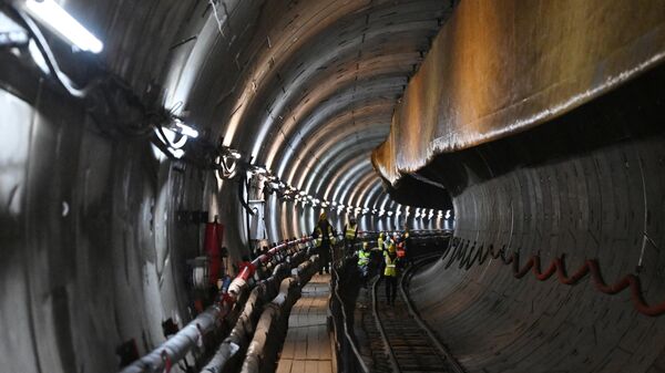 Тоннель строящейся станции метро