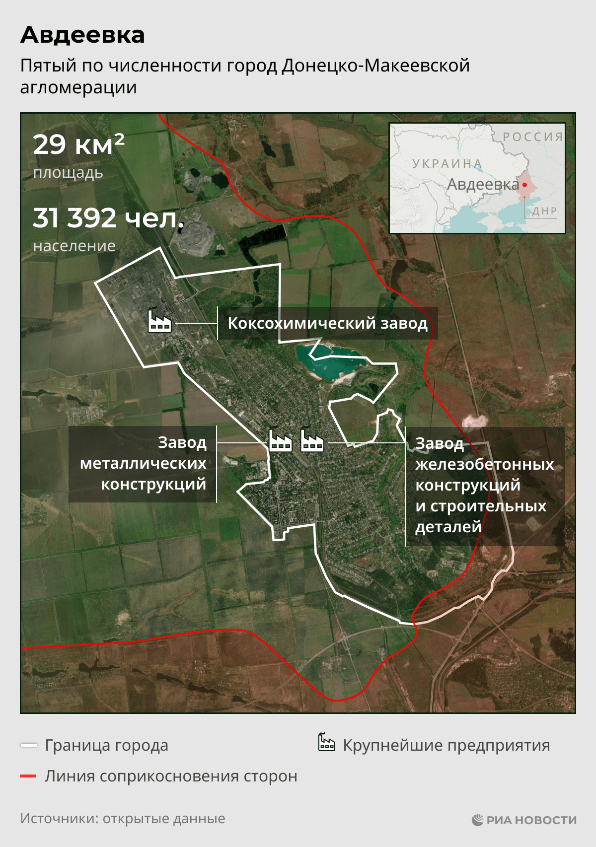 Avdiivka: Key Features and Line of Contact Avdiivka: Key Features and Line of Contact