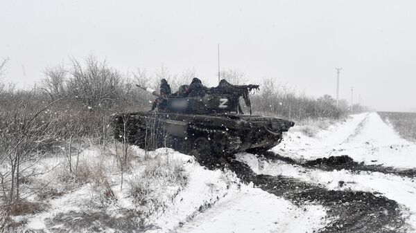 Боевая работа танка Т-72 ВС России