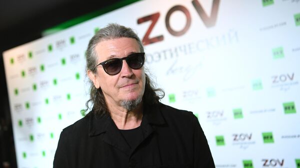 Музыкант Сергей Галанин после поэтического вечера ZOV, посвященного спецоперации на Украине, в концертном зале Академия в Москве.