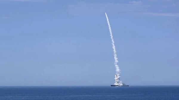 Пуски ракет морского базирования по украинским объектам военного управления. Архивное фото
