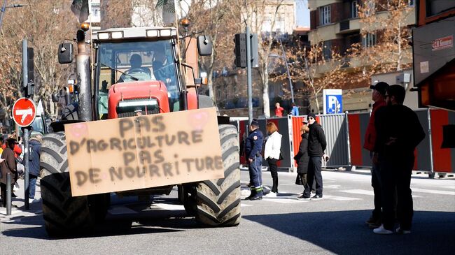 Протест фермеров в Тулузе