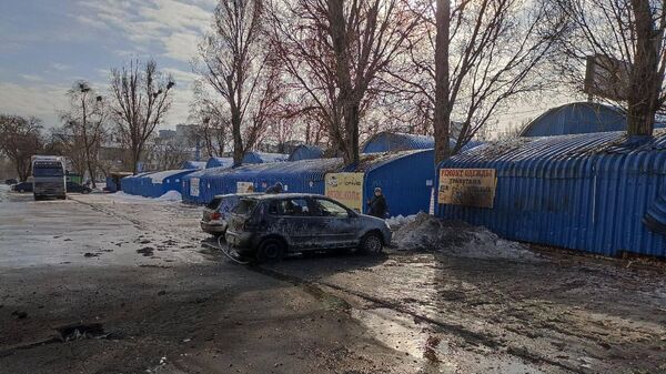 Последствия обстрела Ворошиловского района Донецка. 19 февраля 2023