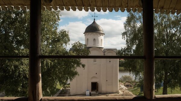 Церковь святого Георгия в Староладожской крепости в поселке Старая Ладога Ленинградской области