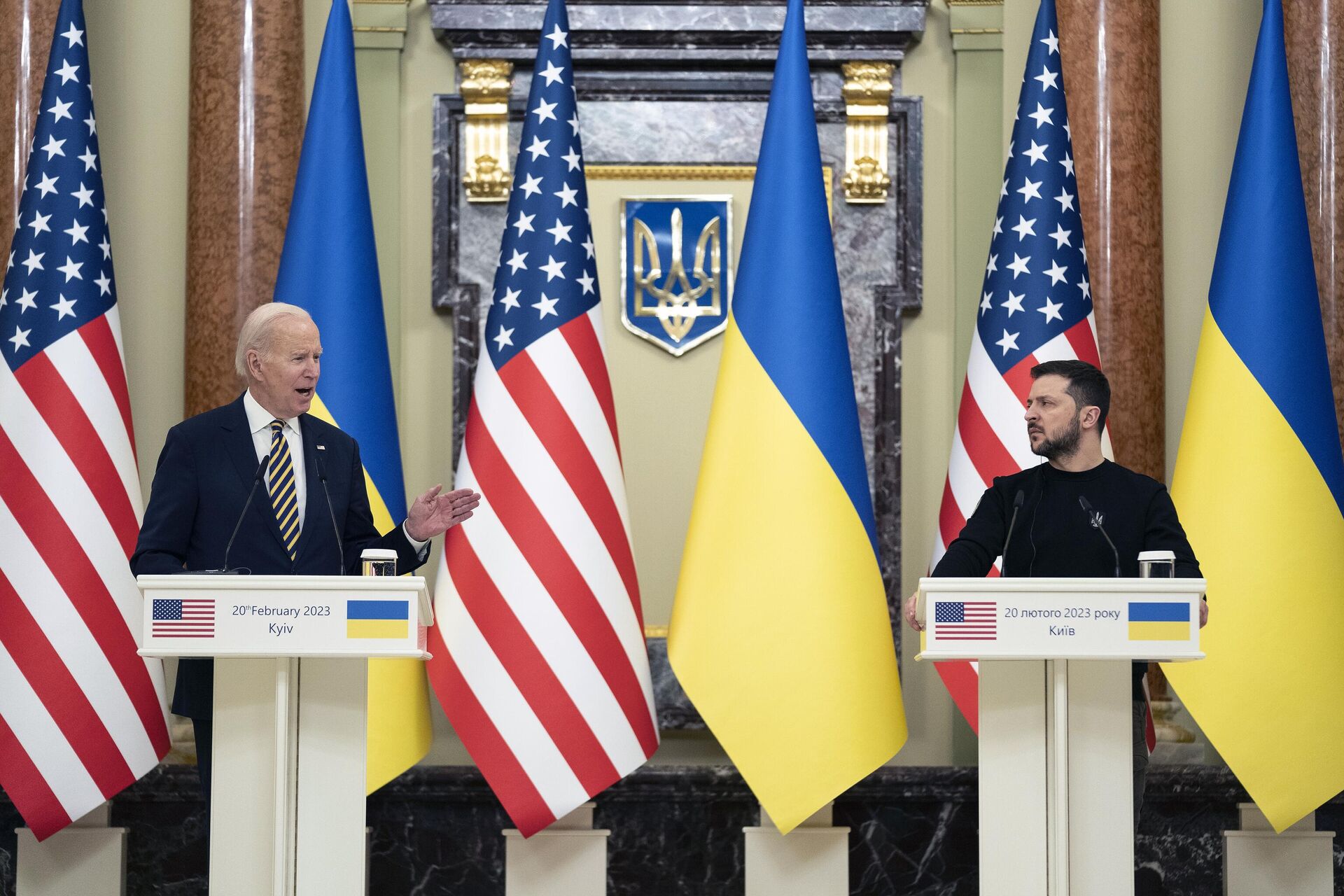 Joe Biden and Vladimir Zelensky at a press conference in Kiev - RIA Novosti, 1920, 20.03.2023