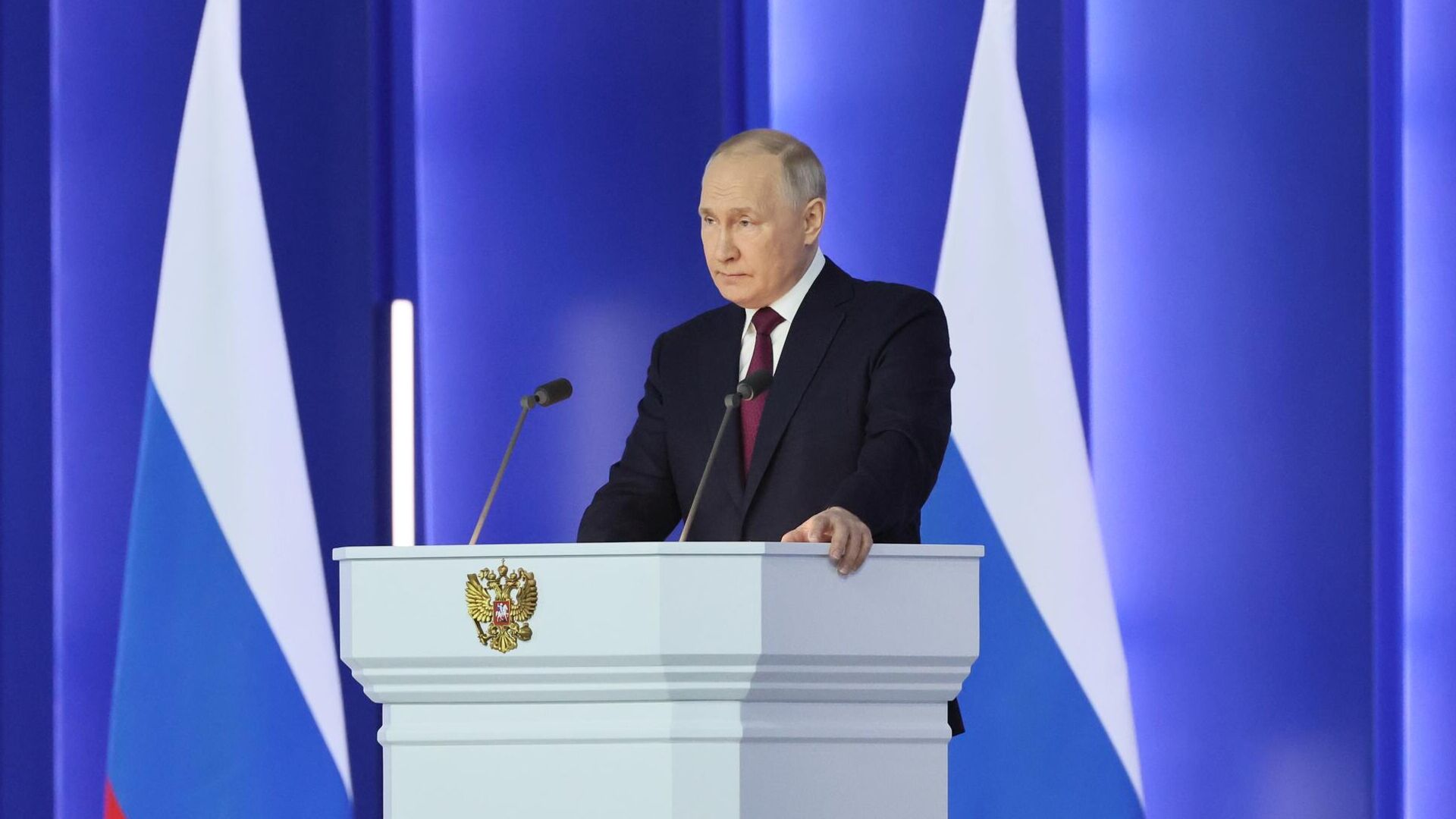 Президент России Владимир Путин выступает с посланием Федеральному собранию - РИА Новости, 1920, 28.02.2024