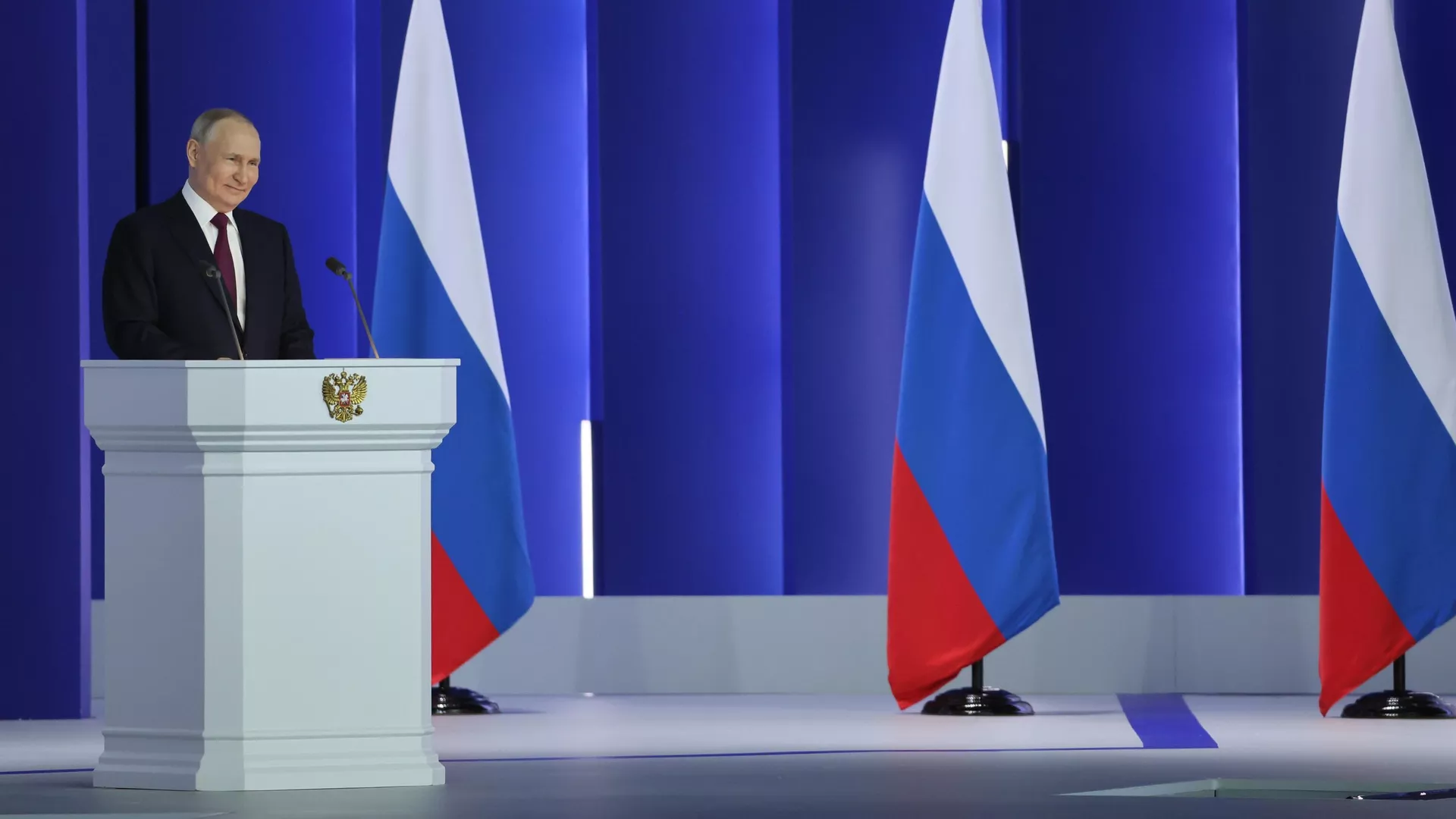 Президент РФ Владимир Путин выступает с ежегодным посланием Федеральному собранию - РИА Новости, 1920, 27.02.2024