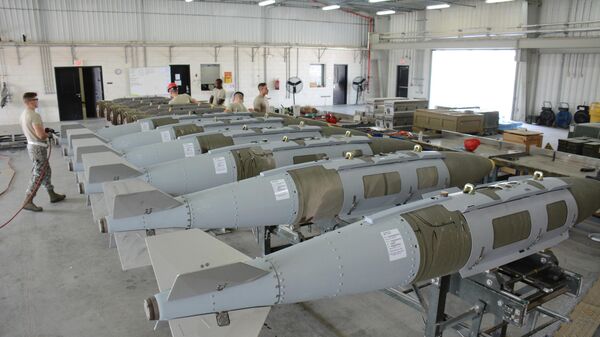 Авиабомбы JDAM на американской военной базе