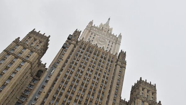 Здание Министерства иностранных дел России на Смоленской-Сенной площади в Москве