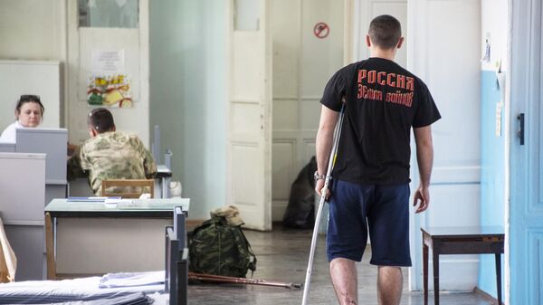 Военнослужащие, проходящие лечение в госпитале министерства обороны имени Пирогова в Симферополе 