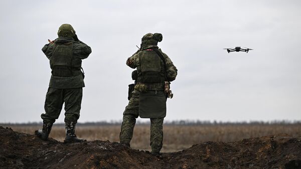 Российские военные на позициях в зоне СВО