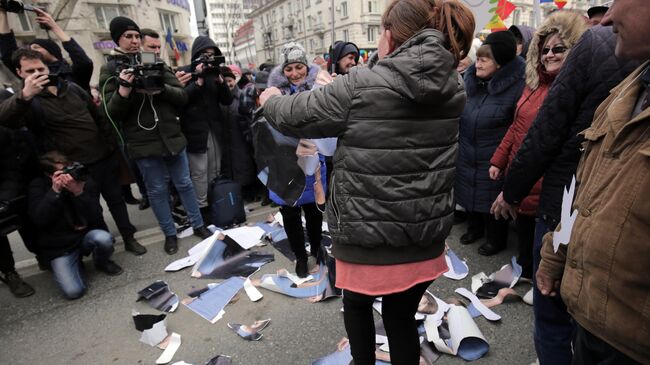 Протестная акция оппозиции в Кишиневе