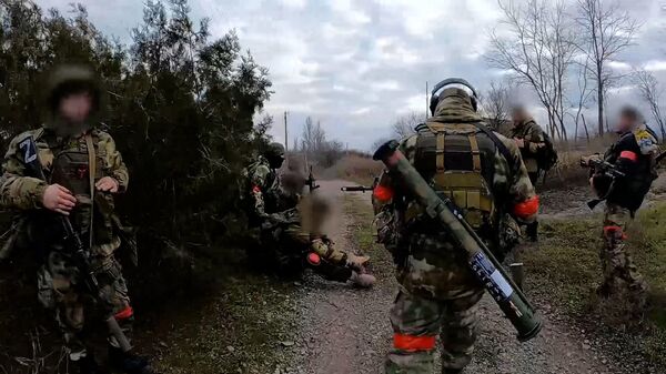 Кадры прорыва засады бойцами российского батальона Крым в Запорожской области