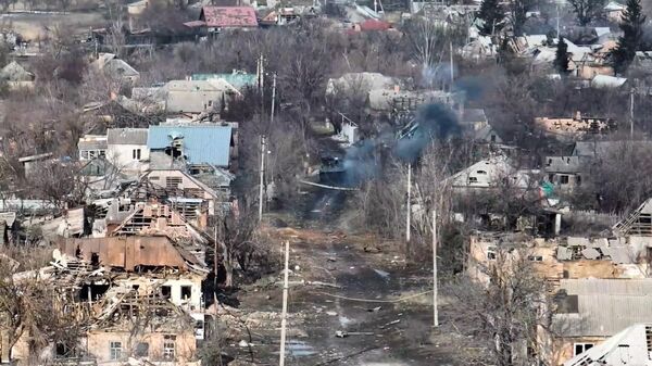 Кадры уничтожения украинской БМП бойцами группы Вагнер на юге Артемовска