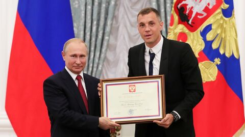 Владимир Путин и Артем Дзюба