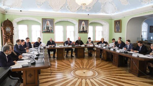Заседание комиссии Парламентского Собрания по культуре, науке и образованию в Свято-Троицкой Сергиевой Лавре
