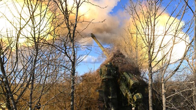 Гаубица на боевой позиции