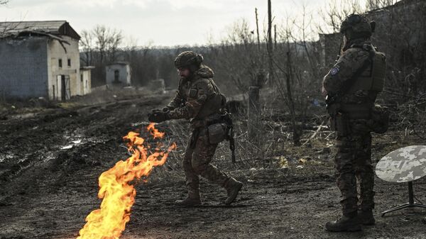 Украинские военные в Артемовске (Бахмуте)