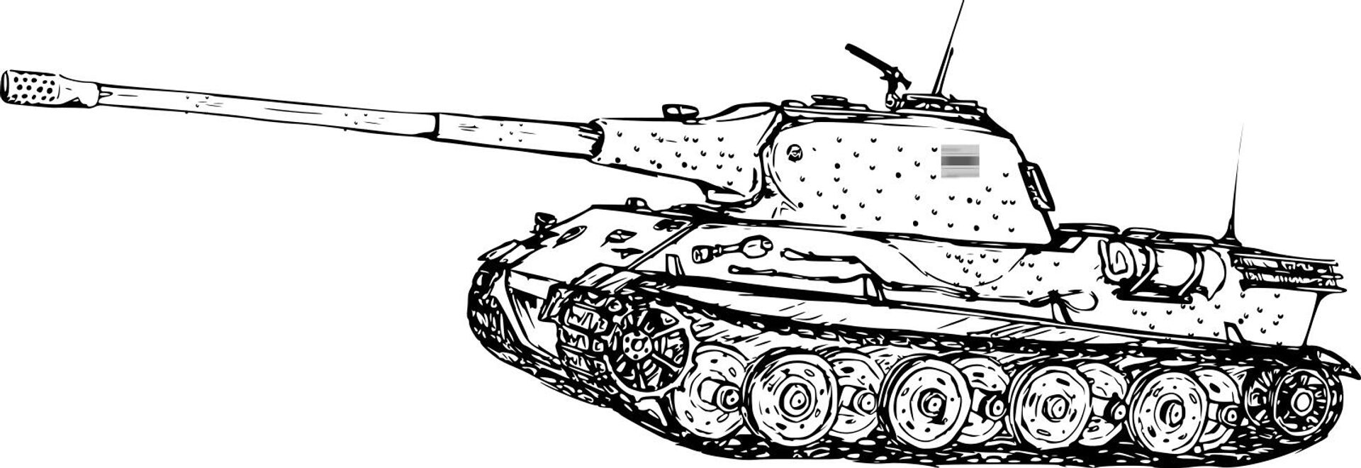 Эскиз немецкого танка Panzerkampfwagen VII Löwe - РИА Новости, 1920, 07.03.2023