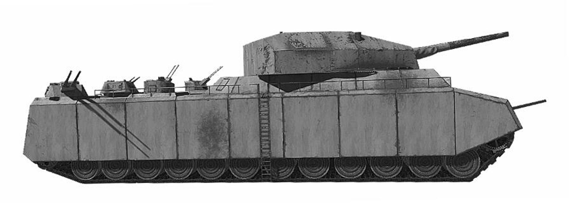 Рисунок немецкого танка Landkreuzer P. 1000 Ratte - РИА Новости, 1920, 07.03.2023